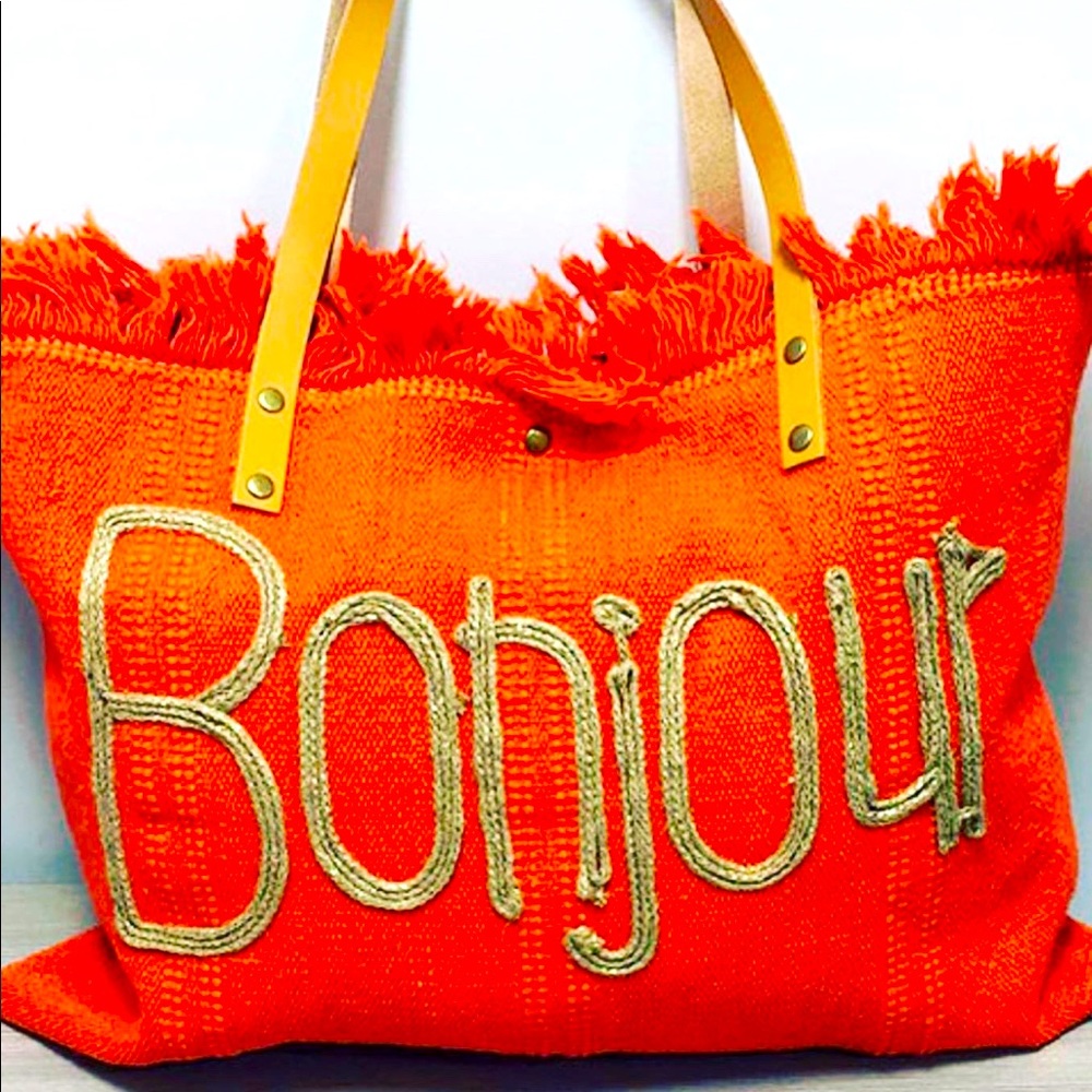 Bonjour Canvas Tote Bag
